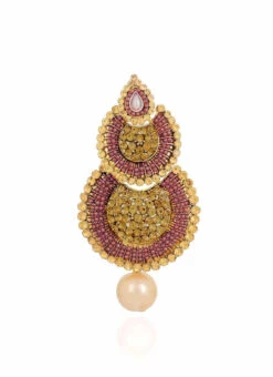 Gold N Beige Danglers Festive Wear