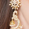 Gold Color Alloy Kundan And Polki Work Studs Party Wear -ZariGrace Shop Gold color alloy Kundan and polki work Studs ERMMAE04 l