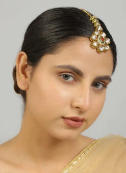 Golden Alloy Mangtikka Party Wear -ZariGrace Shop Golden Alloy Mangtikka HEJDFEMKD027 b