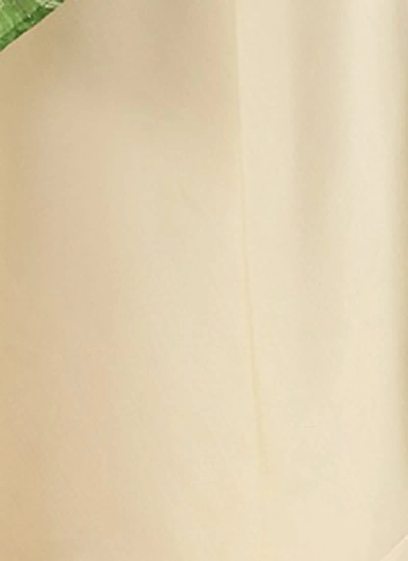 Green Art Silk Digital Printed Halter Neck Dress Festive Wear 9 Green Art Silk Digital Printed Halter Neck Dress Festive Wear - Image 7