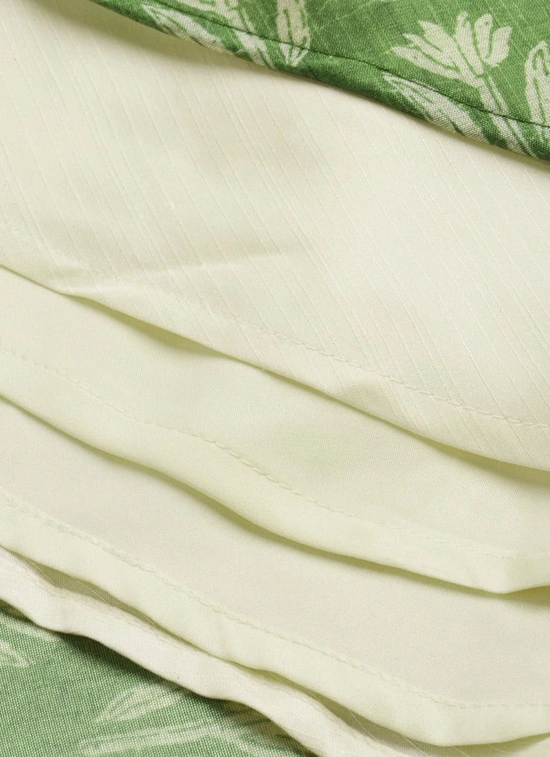 Green Art Silk Digital Printed Halter Neck Dress Festive Wear 10 Green Art Silk Digital Printed Halter Neck Dress Festive Wear - Image 8