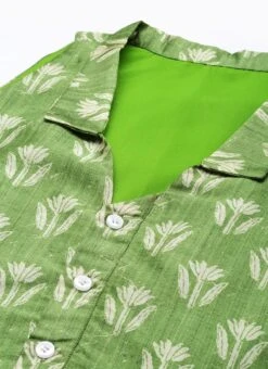 Bottom From Green Art Silk Digital Printed Top N Pant Suit After Six Wear -ZariGrace Shop Green Art Silk Digital Printed Top N Pant Suit SLBS02210951 rrc1