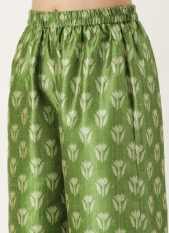 Top From Green Art Silk Digital Printed Top N Pant Suit After Six Wear -ZariGrace Shop Green Art Silk Digital Printed Top N Pant Suit SLBS02210951 rrc2 2