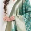 Green Art Silk Dupatta Festive Wear -ZariGrace Shop Green Art Silk Dupatta DPSLI103RAM l