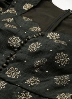 Green Art Silk Foil Print Jumpsuit Festive Wear 14 Green Art Silk Foil Print Jumpsuit Festive Wear -ZariGrace Shop Green Art Silk Foil Print Jumpsuit DRBS02302438 rrc1