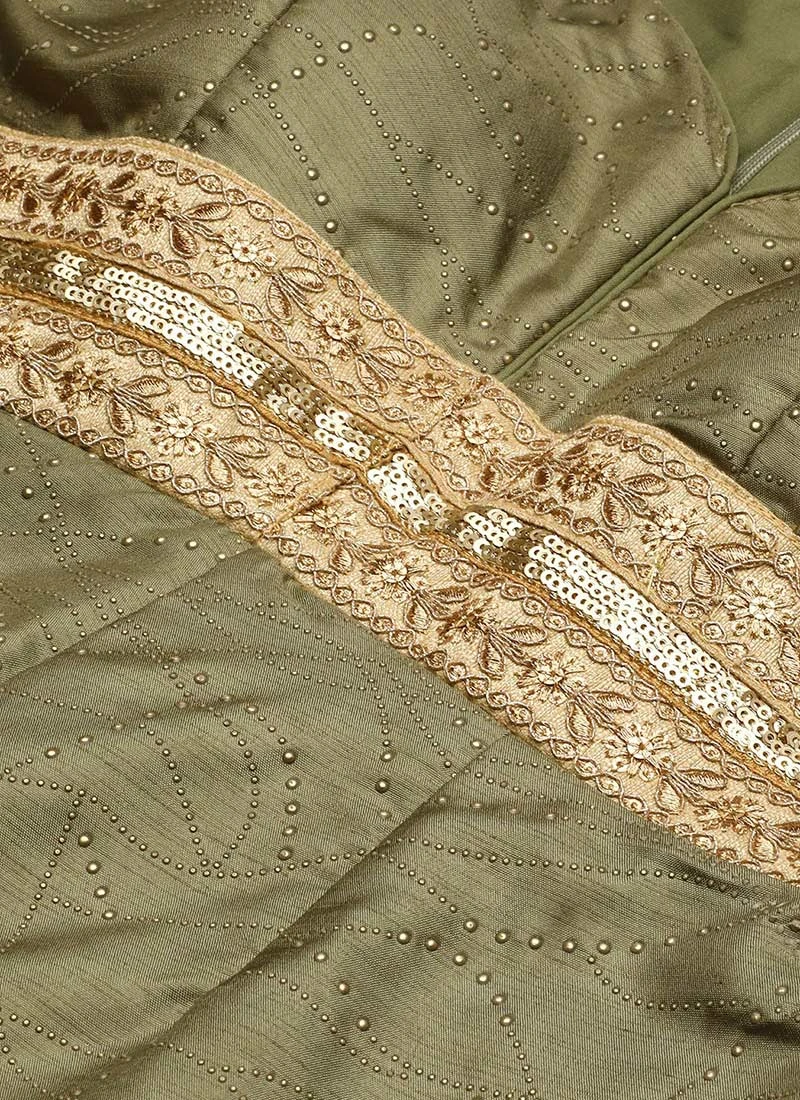 Green Art Silk Jumpsuit Festive Wear 7 Green Art Silk Jumpsuit Festive Wear - Image 5