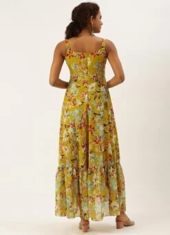 Green Asymmetric Gathered Gown Party Wear 13 Green Asymmetric Gathered Gown Party Wear -ZariGrace Shop Green Asymmetric Gathered Gown IWBS02208449 b