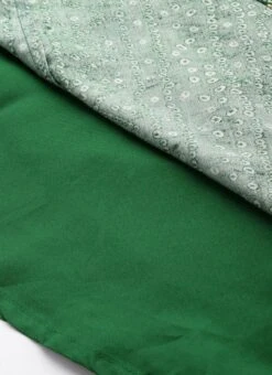 Dupatta From Green Bandhani Printed Rayon Gown With Dupatta Set After Six Wear 16 Dupatta From Green Bandhani Printed Rayon Gown With Dupatta Set After Six Wear -ZariGrace Shop Green Bandhani Printed Rayon Gown With Dupatta Set IWBS02302294 rrc3