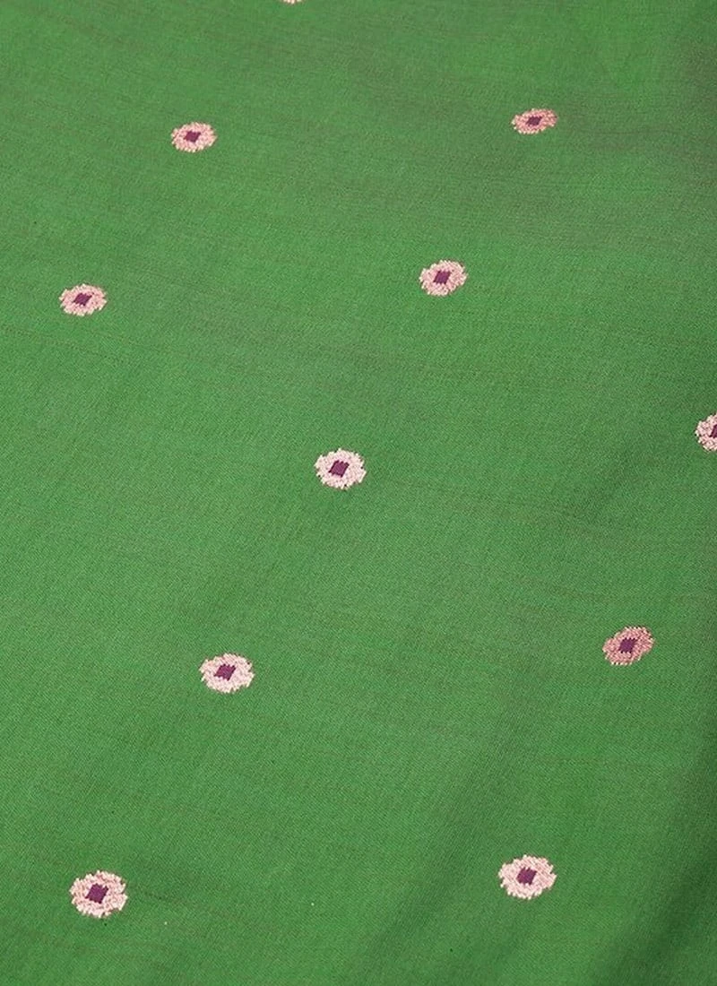 Green Brocade Kurta Festive Wear 7 Green Brocade Kurta Festive Wear - Image 5