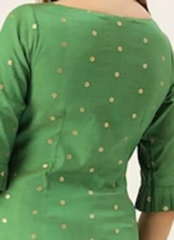 Green Brocade Kurta Festive Wear 15 Green Brocade Kurta Festive Wear -ZariGrace Shop Green Brocade Kurta KRBS02306312 rrc2