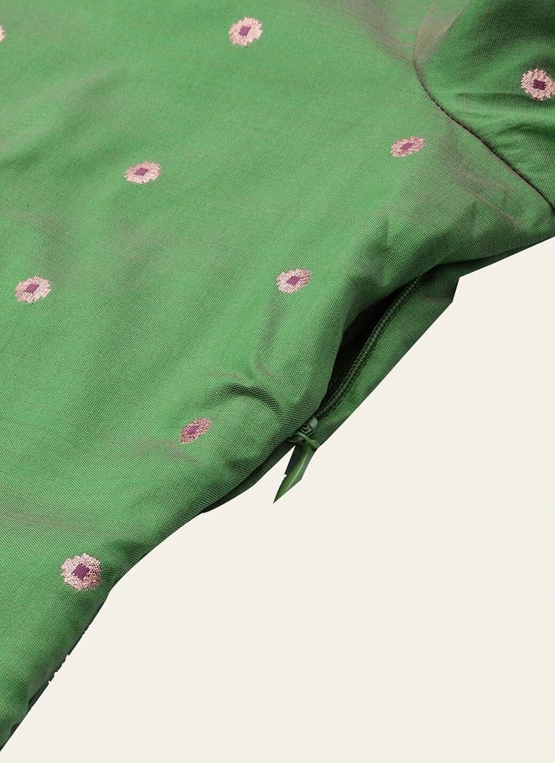 Green Brocade Kurta Festive Wear 9 Green Brocade Kurta Festive Wear - Image 7