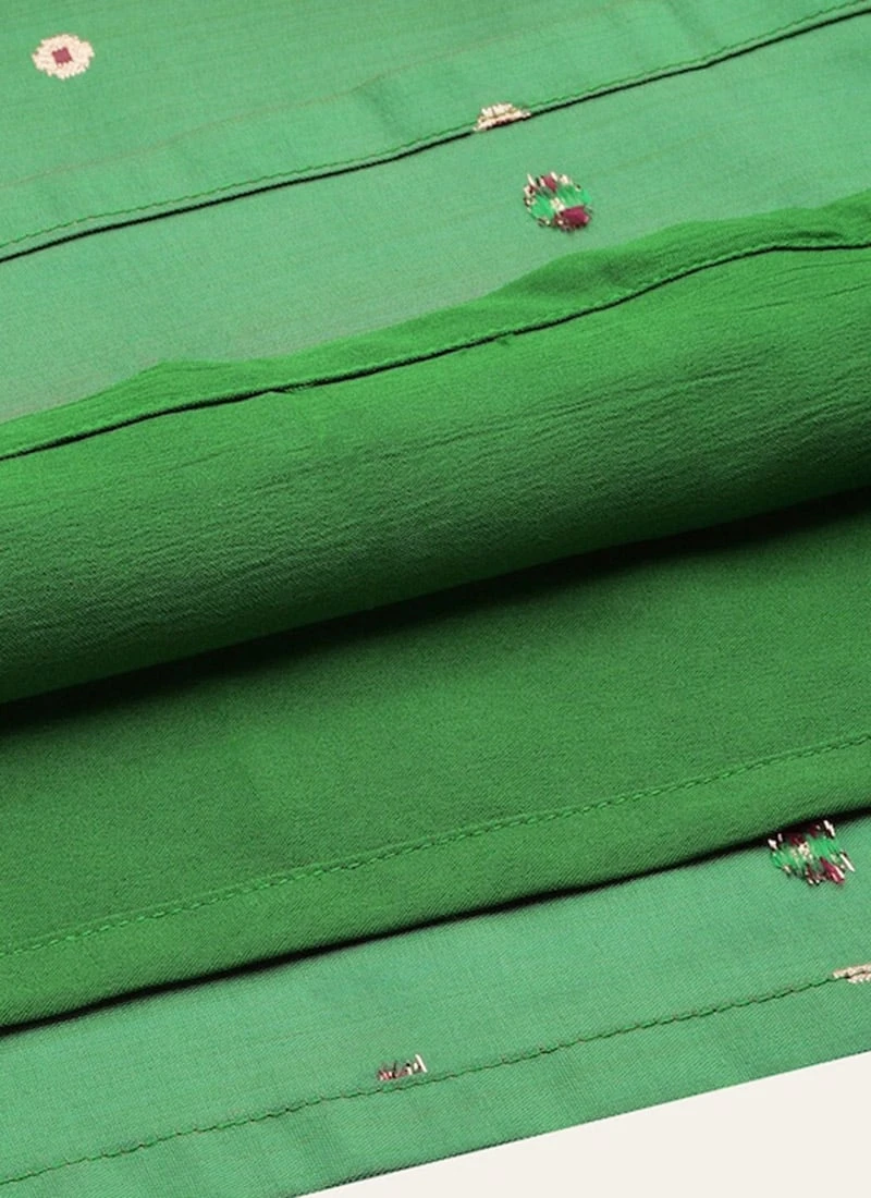 Green Brocade Kurta Festive Wear 10 Green Brocade Kurta Festive Wear - Image 8