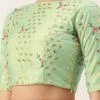 Green Chanderi Embroidered Blouse Festive Wear -ZariGrace Shop Green Chanderi Embroidered Blouse BLBS02305275 l