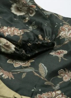 Green Chanderi Silk Puff Sleeve Dress After Six Wear -ZariGrace Shop Green Chanderi Silk Puff Sleeve Dress DRBS02201263 rrc3