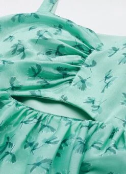 Green Chinon Digital Printed Layered Gown Party Wear -ZariGrace Shop Green Chinon Digital Printed Layered Gown IWBS02307659 rrc1