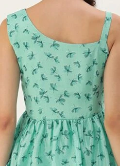 Green Chinon Digital Printed Layered Gown Party Wear -ZariGrace Shop Green Chinon Digital Printed Layered Gown IWBS02307659 rrc2