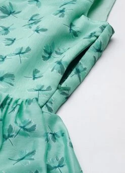 Green Chinon Digital Printed Layered Gown Party Wear -ZariGrace Shop Green Chinon Digital Printed Layered Gown IWBS02307659 rrc3