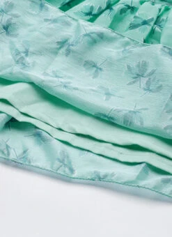 Green Chinon Digital Printed Layered Gown Party Wear -ZariGrace Shop Green Chinon Digital Printed Layered Gown IWBS02307659 rrc4