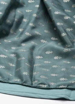 Green Chinon Foil Printed Maxi Dress Festive Wear -ZariGrace Shop Green Chinon Foil Printed Maxi Dress DRBS02212617 rrc3