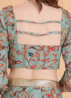 Green Chinon Printed Lehenga Set Party Wear -ZariGrace Shop Green Chinon Printed Lehenga Set GHBS02302253 rrc2