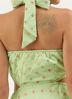 Green Embroidered Georgette Maxi Dress Festive Wear -ZariGrace Shop Green Embroidered Georgette Maxi Dress DRBS02207318 rrc2