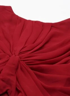 Green Embroidered N Maroon Twisted Bodice Dress Festive Wear -ZariGrace Shop Green Embroidered N Maroon Twisted Bodice Dress DRBS02206212 rrc1