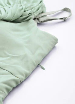 Green Embroidered One Shoulder Style Gown Party Wear -ZariGrace Shop Green Embroidered One Shoulder Style Gown IWBS02305134 rrc3