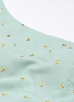 Skirt From Green Georgette Embroidered Crop Top N Skirt Set After Six Wear -ZariGrace Shop Green Georgette Embroidered Crop Top N Skirt Set IWBS02302445 rrc1