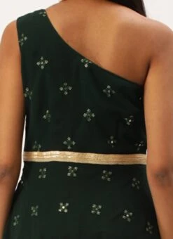 Green Georgette Embroidered Gown Festive Wear 15 Green Georgette Embroidered Gown Festive Wear -ZariGrace Shop Green Georgette Embroidered Gown IWBS02301055 rrc2