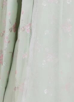 Top From Green Georgette Embroidered Palazzo Suit After Six Wear -ZariGrace Shop Green Georgette Embroidered Palazzo Suit SLBS02304087 rrc4 1