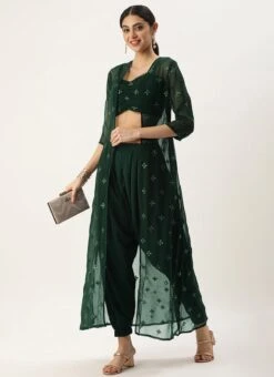 Bottom From Green Georgette Embroidered Set N Suits After Six Wear -ZariGrace Shop Green Georgette Embroidered Set N Suits IWBS02211124 u 1