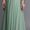 Green Georgette Full Circular Skirt Festive Wear 1 Green Georgette Full Circular Skirt Festive Wear -ZariGrace Shop Green Georgette Full Circular Skirt WBBS02307535 l
