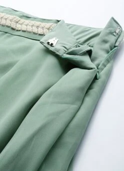 Green Georgette Full Circular Skirt Festive Wear -ZariGrace Shop Green Georgette Full Circular Skirt WBBS02307535 rrc1