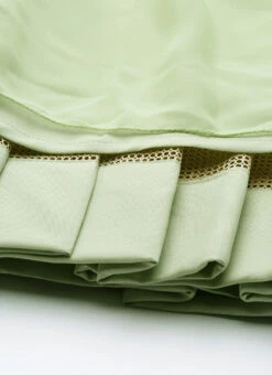 Green Georgette Sequins Embroidery Tiered Gathers Lehenga Wedding Wear Festive Wear -ZariGrace Shop Green Georgette Sequins Embroidery Tiered Gathers Lehenga GHBS02204752 rrc3