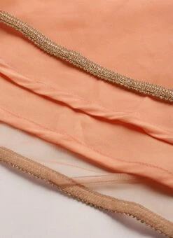 Dupatta From Green Georgette Sequins N Peach Net Lehenga After Six Wear -ZariGrace Shop Green Georgette Sequins N Peach Net Lehenga GHBS02210904 rrc4