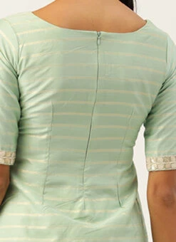 Green Jacquard Kurta Sets Festive Wear -ZariGrace Shop Green Jacquard Kurta Sets KSBS02202360 rrc2