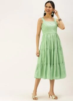 Green Jacquard Nylon Dress After Six Wear 12 Green Jacquard Nylon Dress After Six Wear -ZariGrace Shop Green Jacquard Nylon Dress DRBS02206268 u