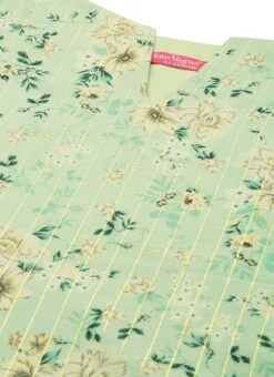 Green Muslin Printed Calf Length Kurta Set After Six Wear 14 Green Muslin Printed Calf Length Kurta Set After Six Wear -ZariGrace Shop Green Muslin Printed Calf Length Kurta Set KSBS02108637 rrc1