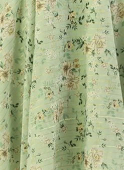 Green Muslin Printed Mini Dress Party Wear 16 Green Muslin Printed Mini Dress Party Wear -ZariGrace Shop Green Muslin Printed Mini Dress DRBS02208445 rrc3