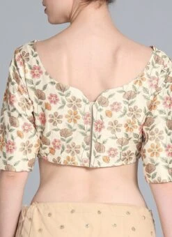 Green N Cream Embroiderd Half N Half Saree Wedding Wear -ZariGrace Shop Green N Cream Embroiderd Half N Half Saree SABS01911776 rrc2