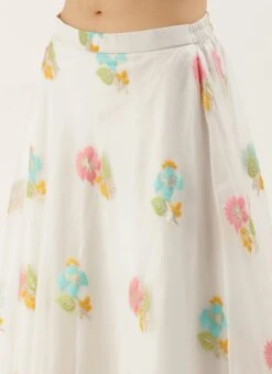 Green N Off White Organza Jacquard Lehenga Festive Wear -ZariGrace Shop Green N Off White Organza Jacquard Lehenga GHBS02206273 rrc2