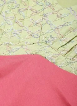 Green N Pink Cotton Sequins Embroidery Maxi Dress Festive Wear 14 Green N Pink Cotton Sequins Embroidery Maxi Dress Festive Wear -ZariGrace Shop Green N Pink Cotton Sequins Embroidery Maxi Dress DRBS02212595 rrc1