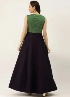 Green N Purple Kali Style Gown After Six Wear -ZariGrace Shop Green N Purple Kali Style Gown IWBS02101759 b