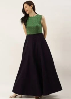 Green N Purple Kali Style Gown After Six Wear -ZariGrace Shop Green N Purple Kali Style Gown IWBS02101759 u
