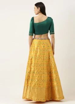 Skirt From Green N Yellow Jacquard Skirt Set After Six Wear -ZariGrace Shop Green N Yellow Jacquard Skirt Set IWBS02301972 b