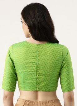 Green Patola Blouse Festive Wear -ZariGrace Shop Green Patola Blouse BLBS02303837 b