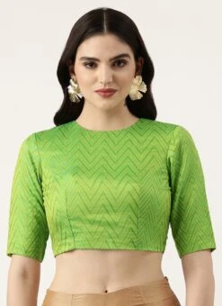 Green Patola Blouse Festive Wear -ZariGrace Shop Green Patola Blouse BLBS02303837 u