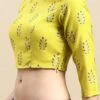 Green Printed Cotton Blouse Festive Wear 2 Green Printed Cotton Blouse Festive Wear -ZariGrace Shop Green Printed Cotton Blouse BLBS02303848 l