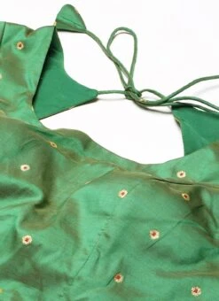 Green Taffeta Blouse Festive Wear -ZariGrace Shop Green Taffeta Blouse BLBS02303768 rrc1