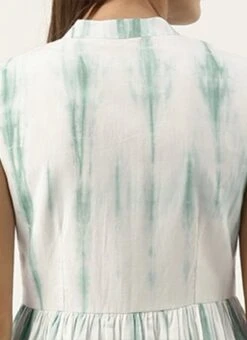 Green Tie N Dye Gathered Flare Dress After Six Wear -ZariGrace Shop Green Tie N Dye Gathered Flare Dress DRBS02202350 rrc2